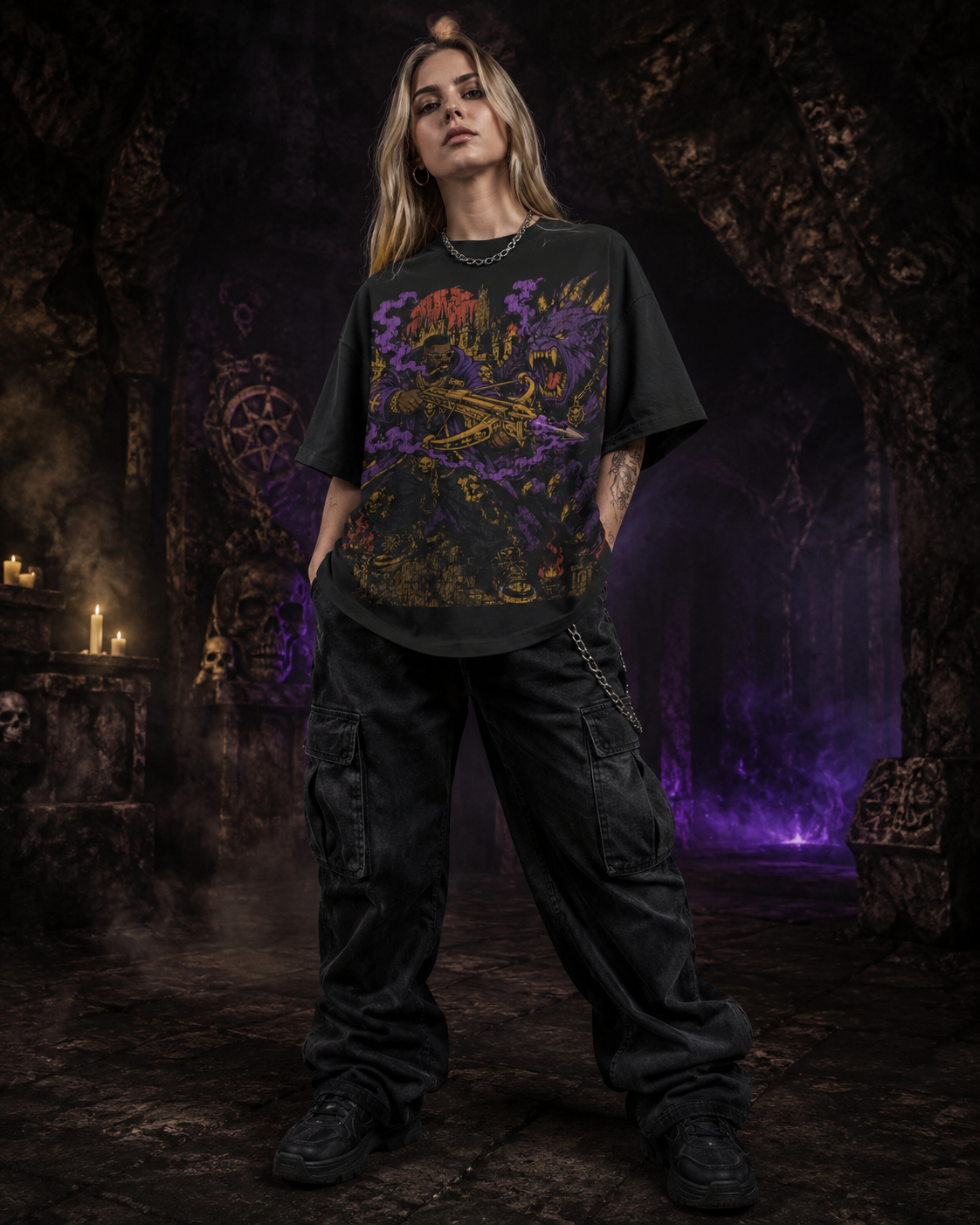 Slay Boltgrave Beast Hunter Heavyweight Oversized Graphic Tee