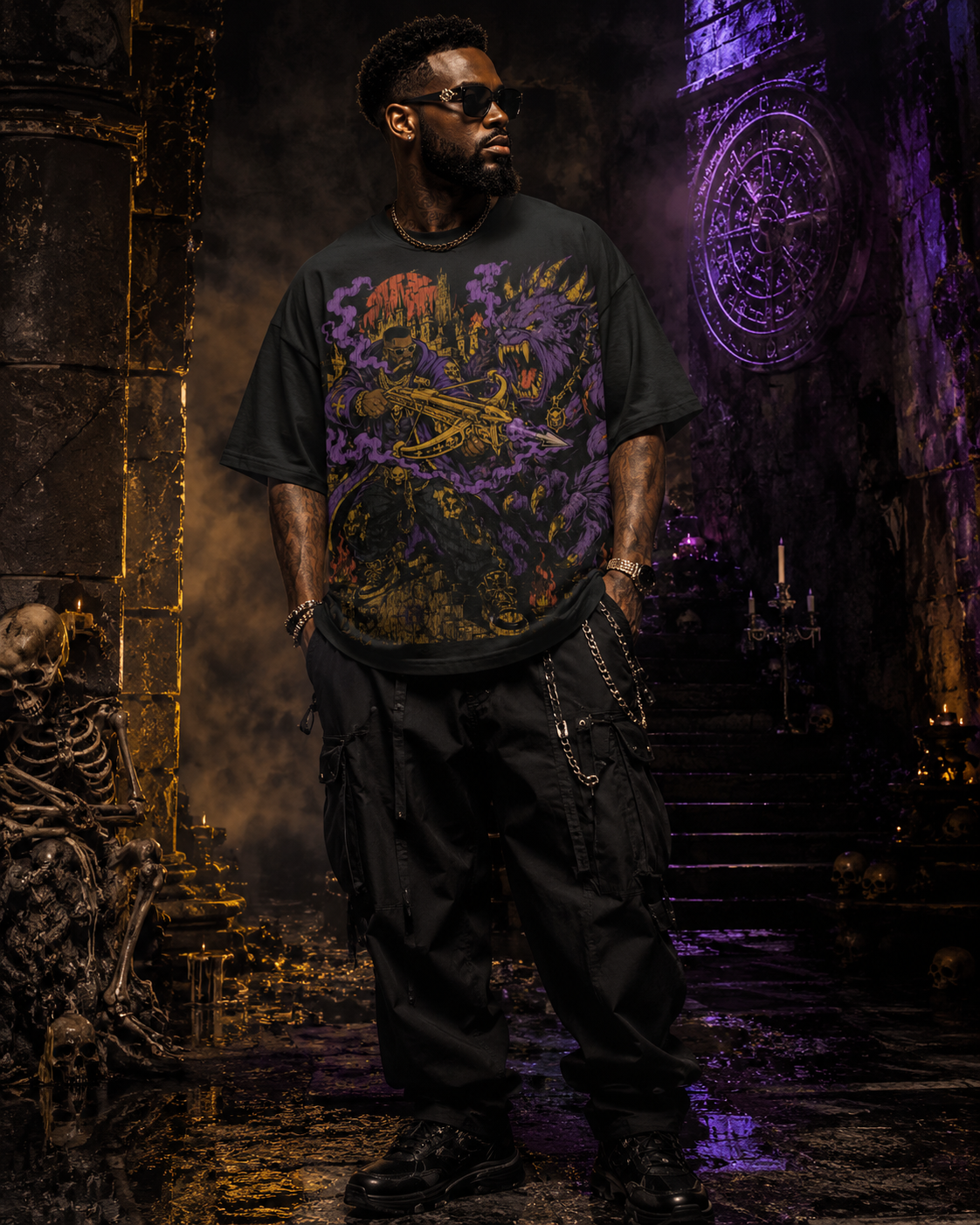 Slay Boltgrave Beast Hunter Heavyweight Oversized Graphic Tee
