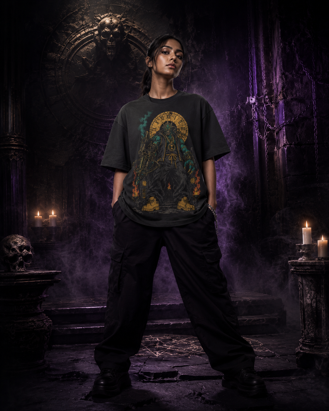 Clockwork Carnage Heavyweight Oversized Graphic Tee
