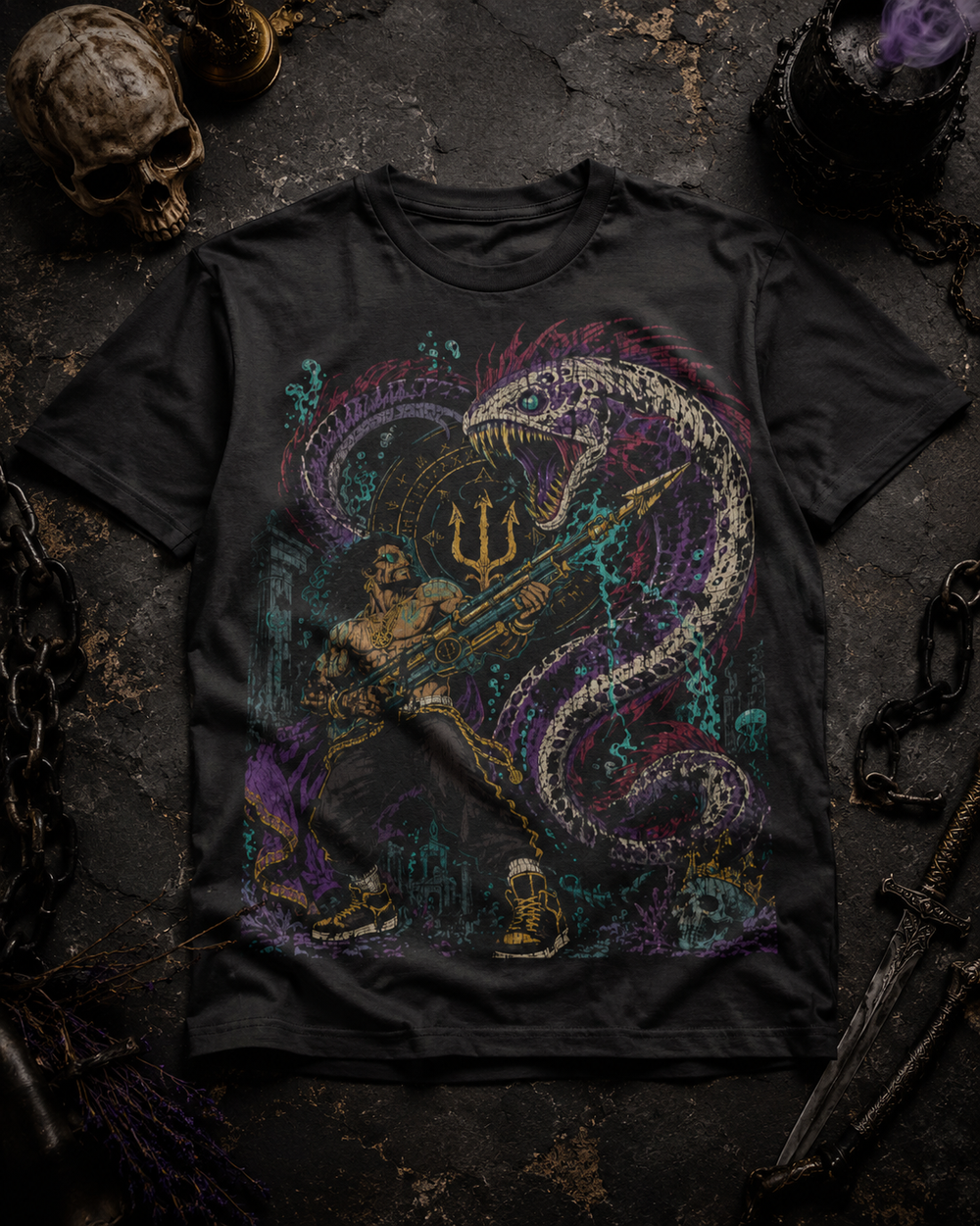 PoseiDon - The Don of The Deep Heavyweight Oversized Graphic Tee
