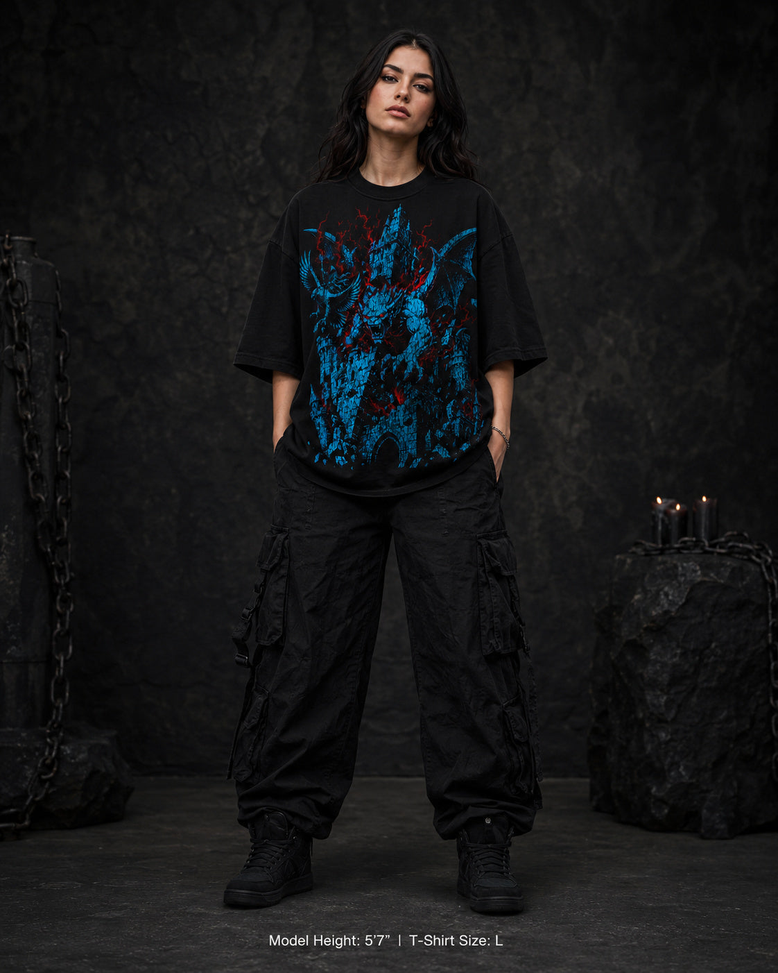 Gargoyle’s Wrath from Mythic Undrgrnd, a heavyweight oversized dark fantasy graphic tee.