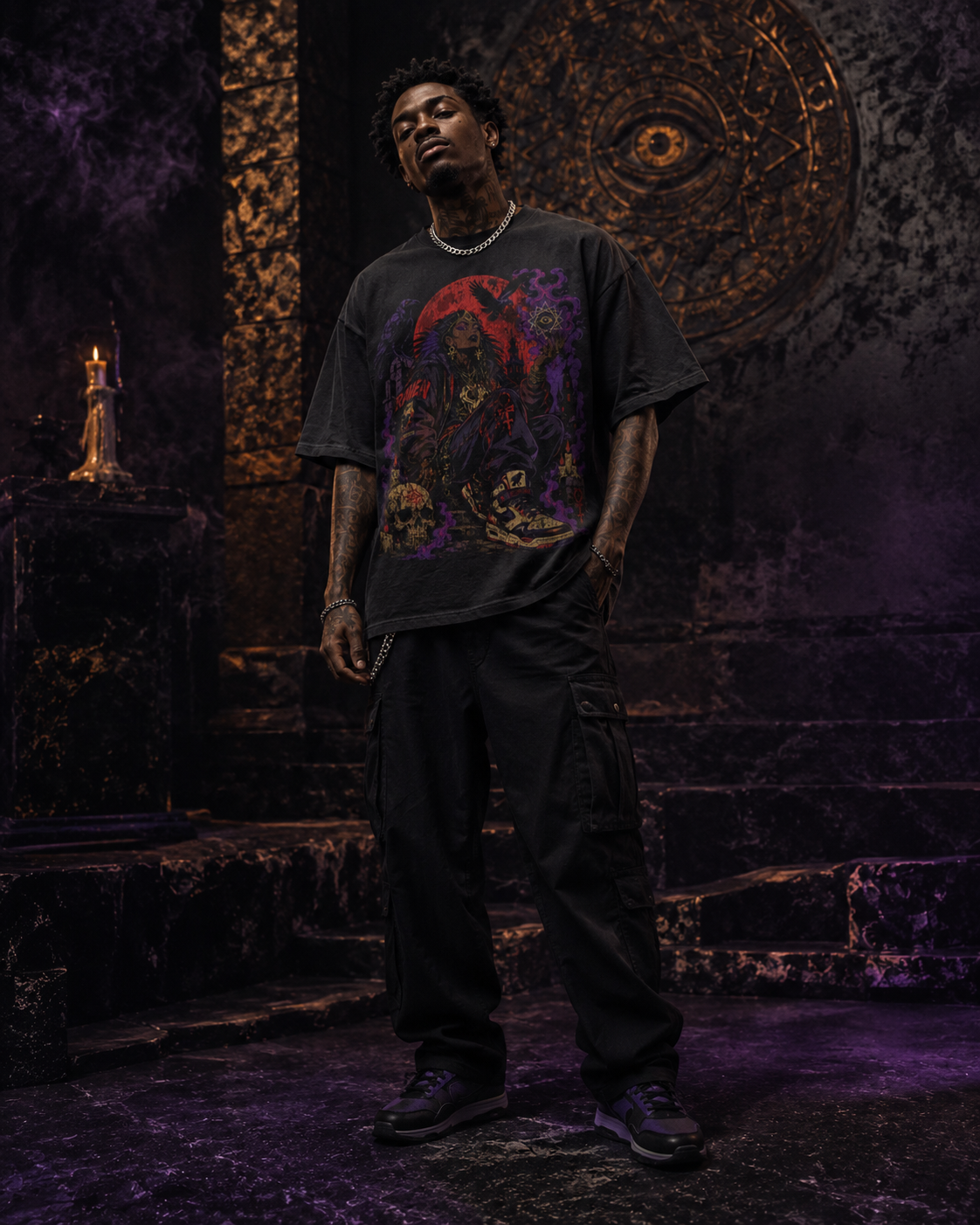 Raven Sorcerous worn by man model